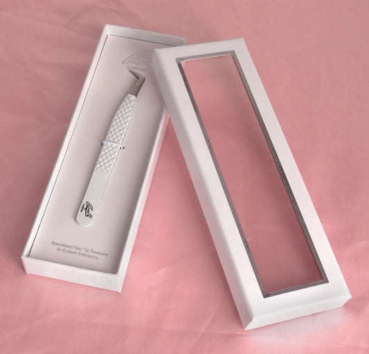 Fibre tip 90 degree volume tweezers