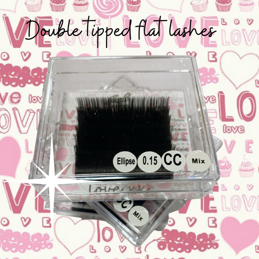 LOVE - Ellipse flat, double tip lashes