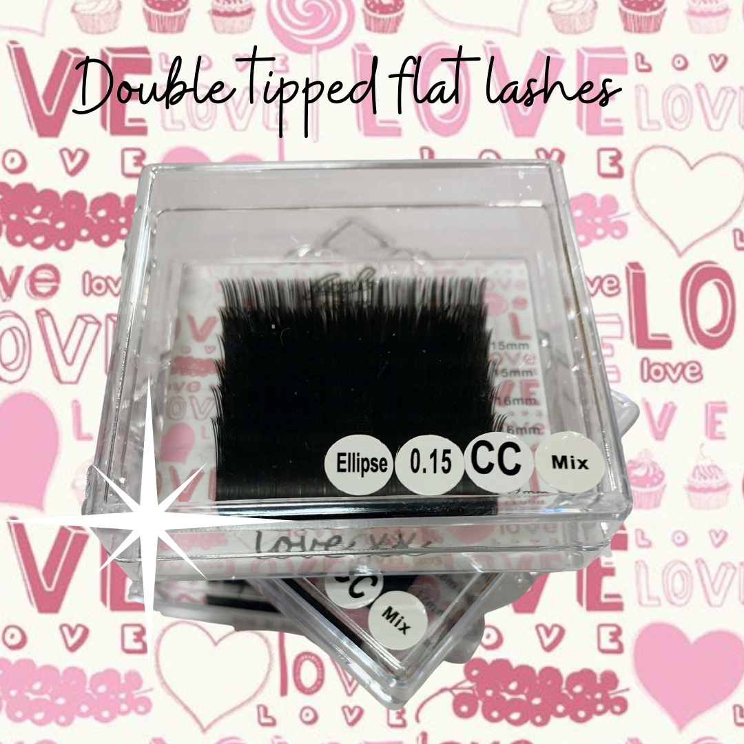 LONG & WISPEY - LOVE - Ellipse flat, double tip lashes