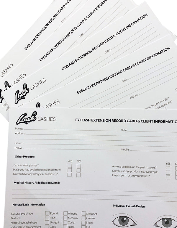 Lush Lashes Client Cards